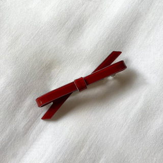 ロキエ(Lochie)の୨୧ Vintage rétro red ribbon hair pin(バレッタ/ヘアクリップ)