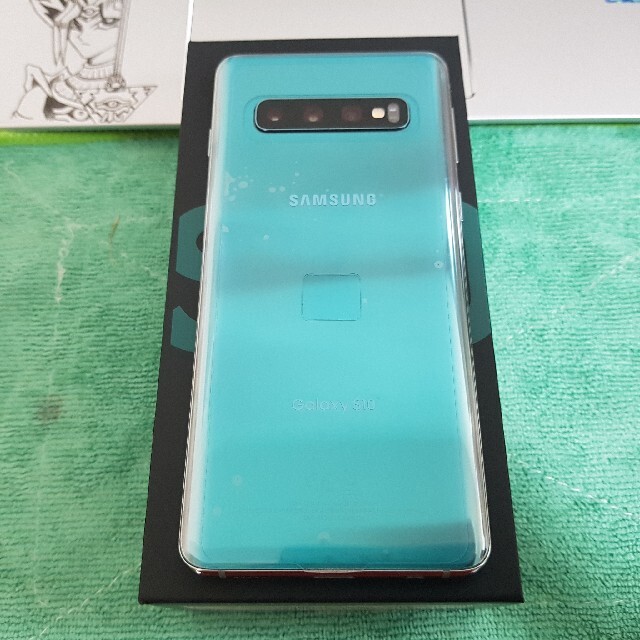 SAMSUNG(サムスン)の新品同様SimフリーSamsung galaxy s10 グリン128GB スマホ/家電/カメラのスマートフォン/携帯電話(スマートフォン本体)の商品写真