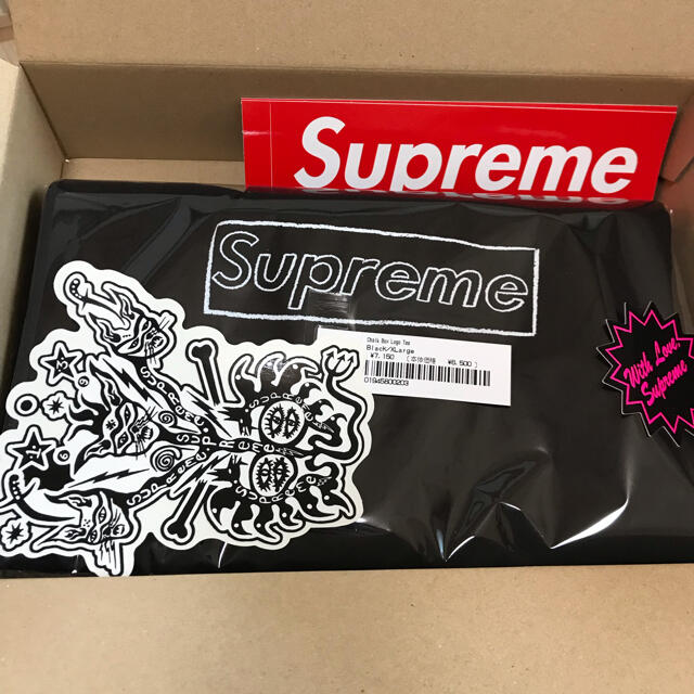 Supreme KAWS Chalk Logo Tee XLサイズ ブラック