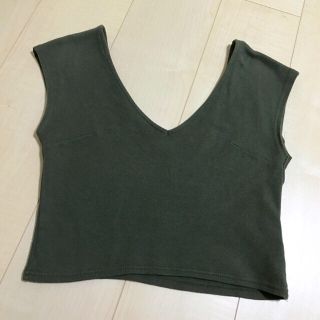 リゼクシー(RESEXXY)のポイントカーブシンプルTOPS❤︎カーキ(Tシャツ(半袖/袖なし))