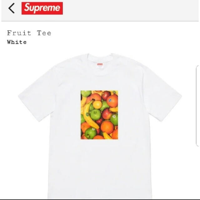 Supreme(シュプリーム)の新品 19SS Supreme Fruit Tee ホワイト サイズL フルーツ メンズのトップス(Tシャツ/カットソー(半袖/袖なし))の商品写真