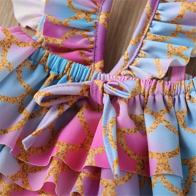 新品 ベビー キッズ 女の子 マーメイド 水着 ビキニ セパレート ピンク　80 キッズ/ベビー/マタニティのベビー服(~85cm)(水着)の商品写真