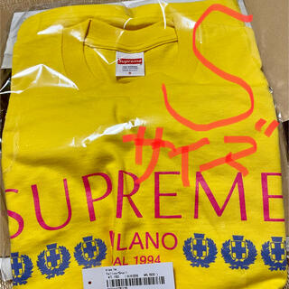 シュプリーム(Supreme)のSupreme Milano Tee yellow イエロー　黄色　Sサイズ(Tシャツ/カットソー(半袖/袖なし))