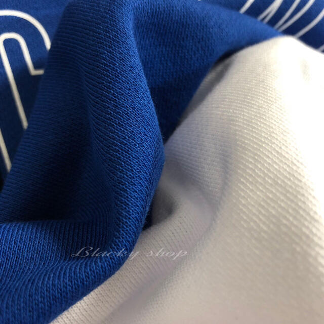 メンズ【未使用】アルマーニ エクスチェンジ 半袖 スウェット Tシャツ L 青×白×黒