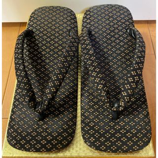 高級男性雪駄 オール印伝雪駄 Mサイズ(8寸) 24.5~26.5cm セッタ