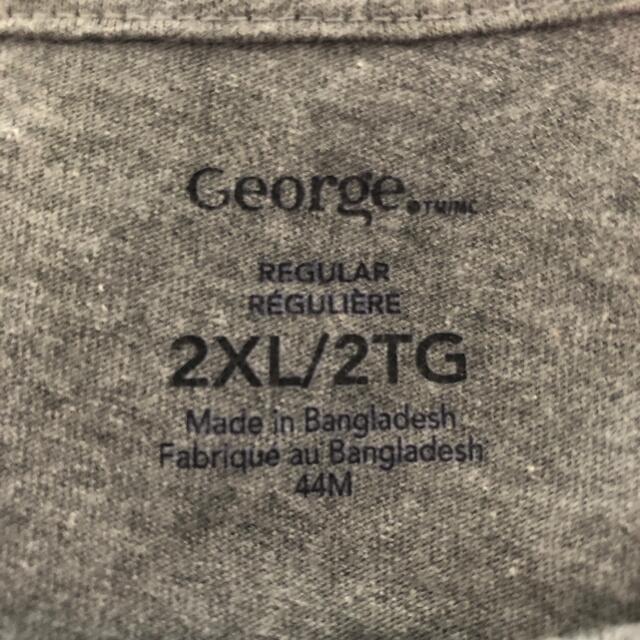 George グレーTシャツ　2XL メンズのトップス(Tシャツ/カットソー(半袖/袖なし))の商品写真