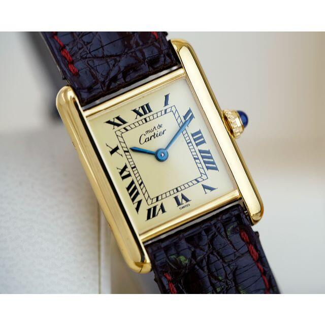 美品 カルティエ マスト タンク アイボリー ローマン SM Cartier