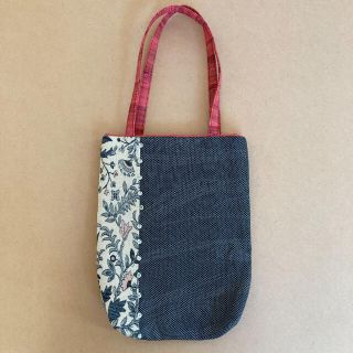 小さめバッグ　ラメ　着物リメイク　ハンドメイド(和装小物)