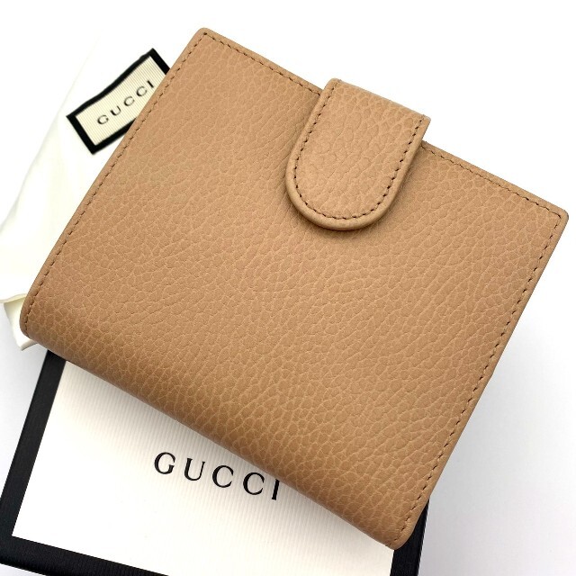 美品✨鑑定済⭐GUCCI グッチ インターロッキングG レザー 折り財布