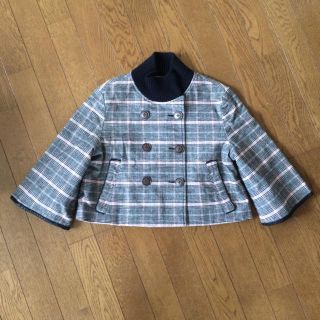 トミーガール(tommy girl)の【美品】tommy チェックショートコート(ピーコート)