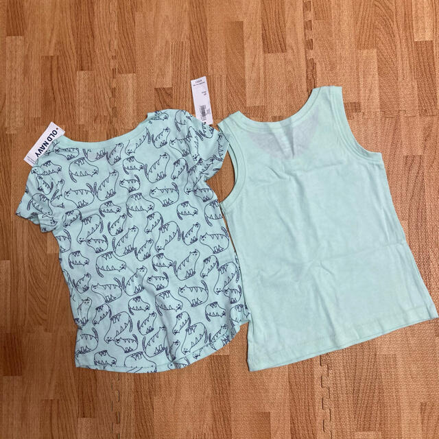 Old Navy(オールドネイビー)のTシャツ＆タンクトップセット／90cm／ミントグリーン キッズ/ベビー/マタニティのキッズ服女の子用(90cm~)(Tシャツ/カットソー)の商品写真