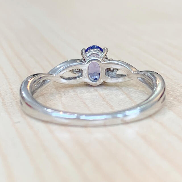 ✨可愛い✨タンザナイト！ダイヤ K18WG リング 指輪 レディースのアクセサリー(リング(指輪))の商品写真