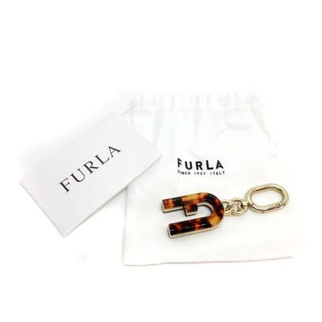 Furla(フルラ)のフルラ FURLA スモールキーホルダー べっ甲柄調模様 総柄 茶 ブラウン 黒 エンタメ/ホビーのコレクション(その他)の商品写真