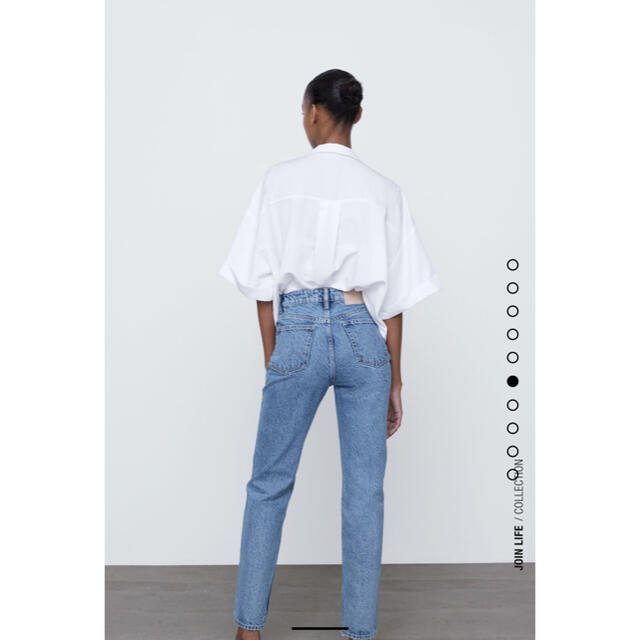 ZARA - 新品!ZARA ザラ マムフィットデニムパンツ ブルーグレー 32の ...