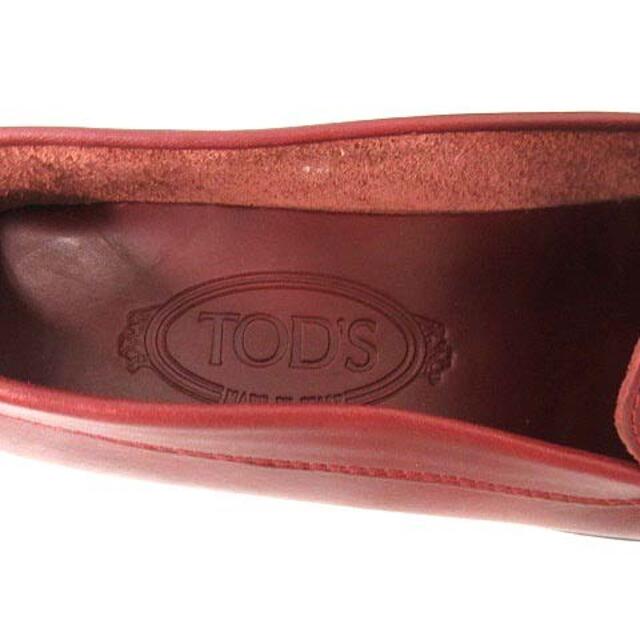 TOD'S(トッズ)のトッズ ドライビングシューズ スリッポン ローヒール レザー 36 ボルドー レディースの靴/シューズ(スリッポン/モカシン)の商品写真