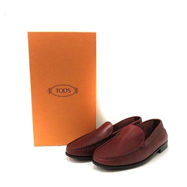 TOD'S(トッズ)のトッズ ドライビングシューズ スリッポン ローヒール レザー 36 ボルドー レディースの靴/シューズ(スリッポン/モカシン)の商品写真