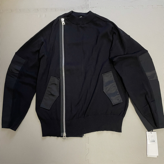 sacai(サカイ)のsacai Cotton Nylon Oxford Knit Blouson 3 メンズのトップス(ニット/セーター)の商品写真