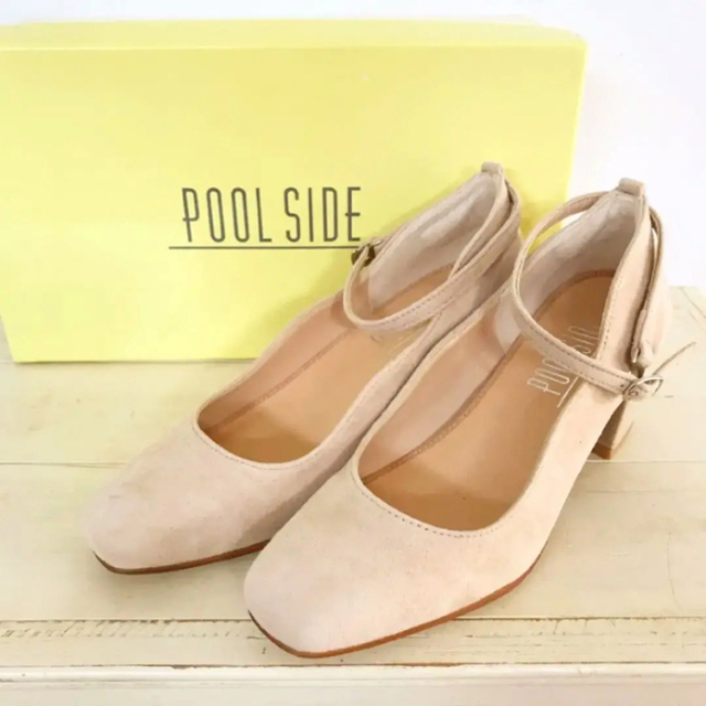 POOL SIDE(プールサイド)のPOOL SIDE＊新品 本革ストラップ付きスエードパンプス 21.5cm レディースの靴/シューズ(ハイヒール/パンプス)の商品写真