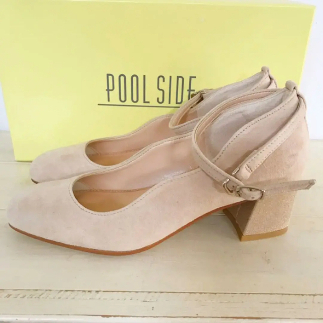 POOL SIDE(プールサイド)のPOOL SIDE＊新品 本革ストラップ付きスエードパンプス 21.5cm レディースの靴/シューズ(ハイヒール/パンプス)の商品写真