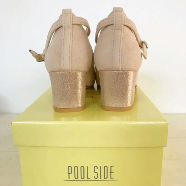 POOL SIDE(プールサイド)のPOOL SIDE＊新品 本革ストラップ付きスエードパンプス 21.5cm レディースの靴/シューズ(ハイヒール/パンプス)の商品写真