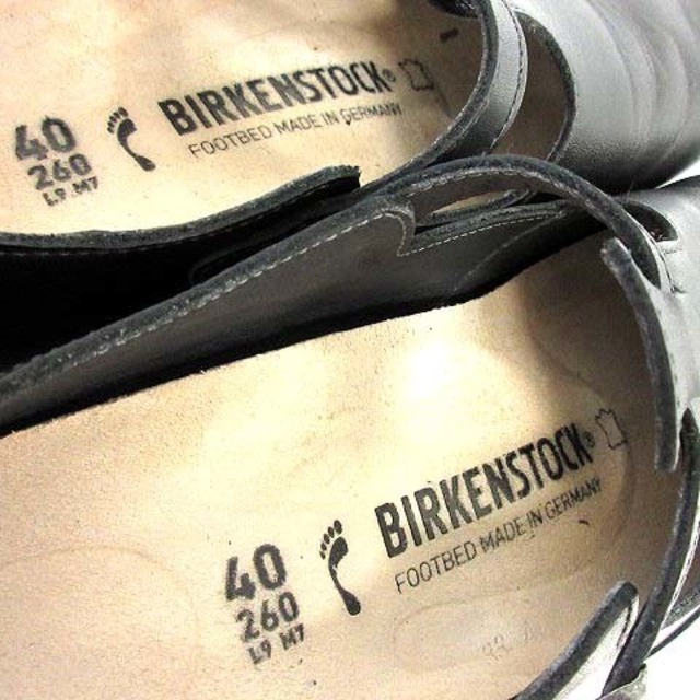 BIRKENSTOCK(ビルケンシュトック)のビルケンシュトック ティッケル レザー T ストラップ シューズ 40 黒 レディースの靴/シューズ(ローファー/革靴)の商品写真