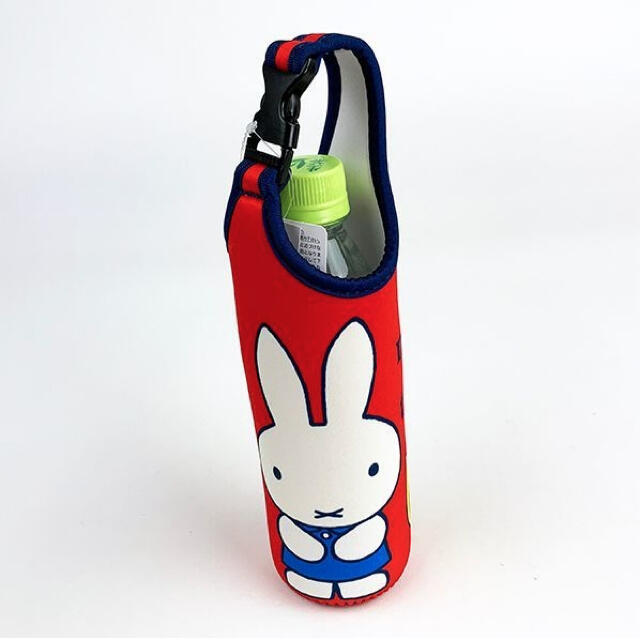 ミッフィー　ペットボトルホルダー　miffy and tulips レッド エンタメ/ホビーのおもちゃ/ぬいぐるみ(キャラクターグッズ)の商品写真