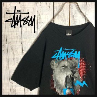 ステューシー(STUSSY)の【大人気デザイン☆ライオン】ステューシー ビッグロゴ Tシャツ 半袖 定番 希少(Tシャツ/カットソー(半袖/袖なし))