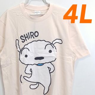 新品☆4Lビッグサイズ　半袖Tシャツ クレヨンしんちゃん シロ　ピンク8376(Tシャツ/カットソー(半袖/袖なし))