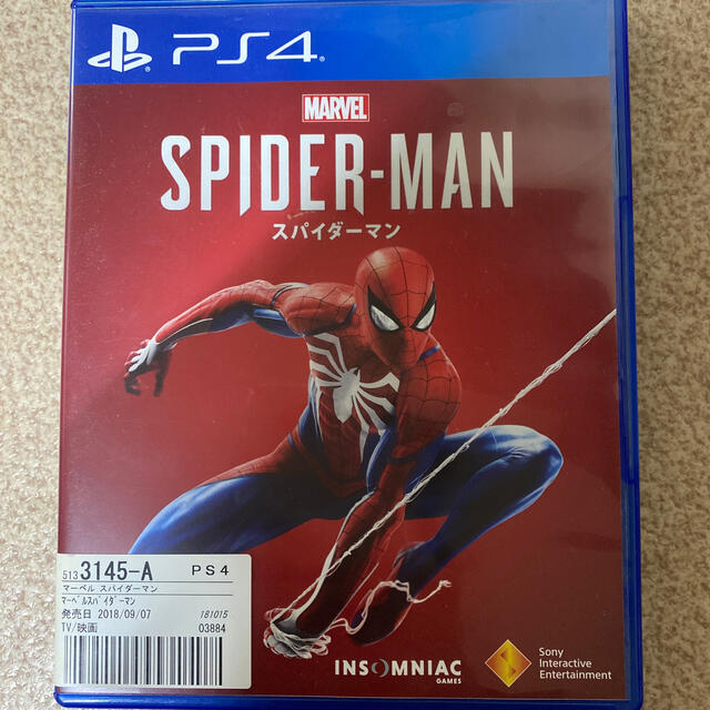 PlayStation4(プレイステーション4)のスパイダーマン　ps4 中古 エンタメ/ホビーのゲームソフト/ゲーム機本体(家庭用ゲームソフト)の商品写真