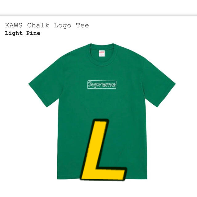 Tシャツ/カットソー(半袖/袖なし)Supreme KAWS Chalk Logo Tee Lサイズ