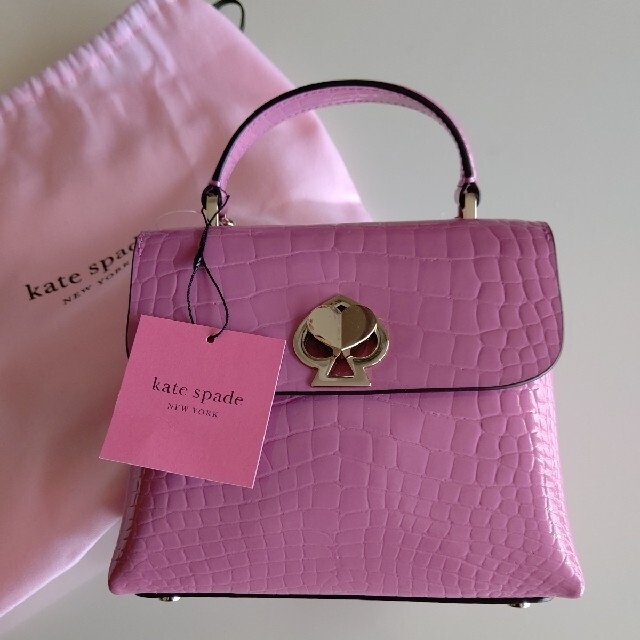 kate spade ケイトスペード ロミー クロコ エンボス ミニ  ピンクショルダーバッグ