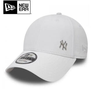 ニューエラー(NEW ERA)のニューエラ キャップ NY ヤンキース 白 ワンポイント メタル ロゴ ホワイト(キャップ)