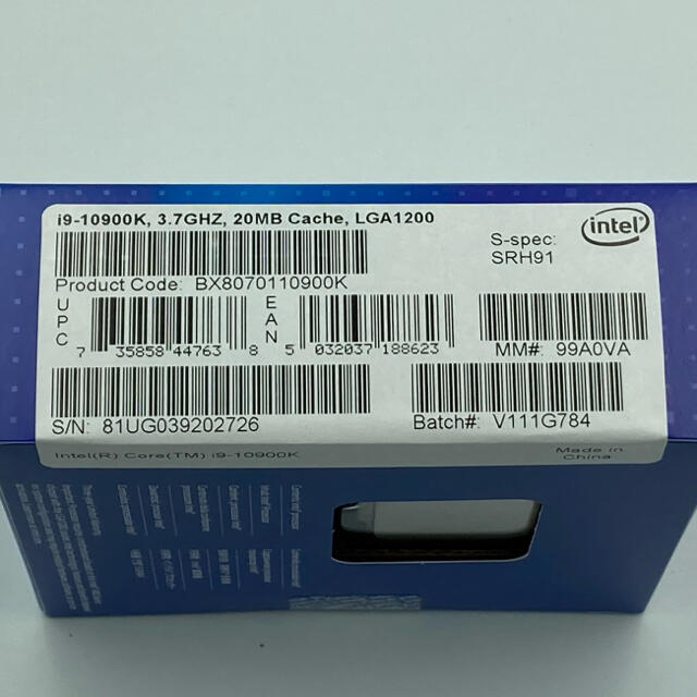 INTEL (インテル) core i9 10900K BOX