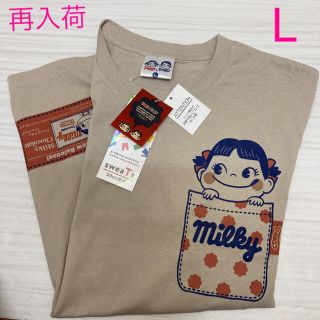 サンリオ(サンリオ)の新品未使用　綿100% タグ付き　サンリオ　ペコちゃん　Tシャツ L レトロ(キャラクターグッズ)