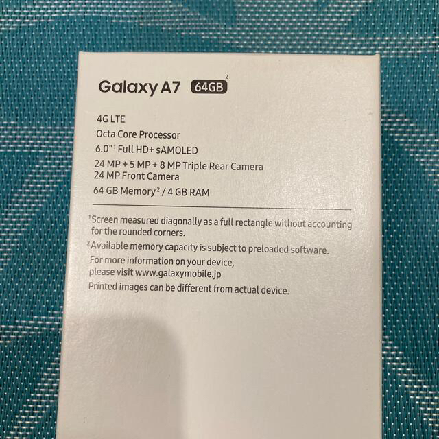 Galaxy(ギャラクシー)のGALAXY A7 ゴールド スマホ/家電/カメラのスマートフォン/携帯電話(スマートフォン本体)の商品写真