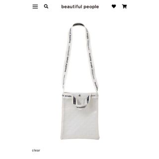 ビューティフルピープル(beautiful people)のBeautiful People ビニールロゴテープサコッシュ　クリアBAG(ショルダーバッグ)