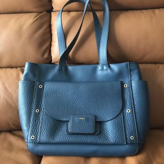 フルラ(Furla)のFURLA カプリッチョ　トートバッグ　レザー　ブルーグレー(トートバッグ)