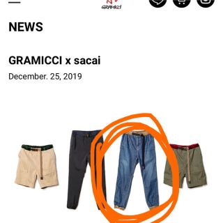 sacai x GRAMICCI デニム ジーンズ サイズ1パンツ