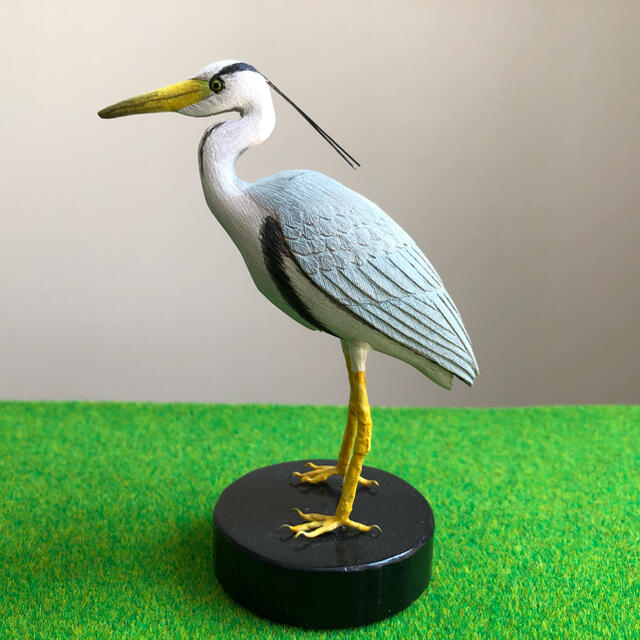 野鳥彫刻 フクロウ 9.5㎝ 作者ituo