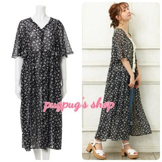 イング(INGNI)の【新品】INGNI 単色花柄シフォン/ガウン672796(カーディガン)