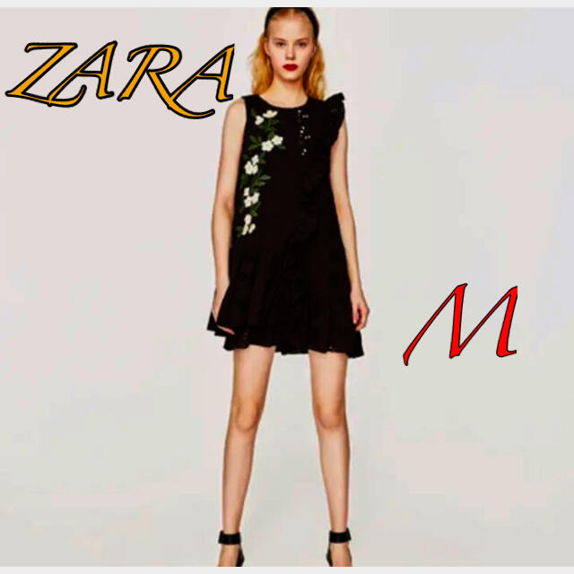 ZARA(ザラ)のZARA    刺繍ワンピ レディースのワンピース(ミニワンピース)の商品写真