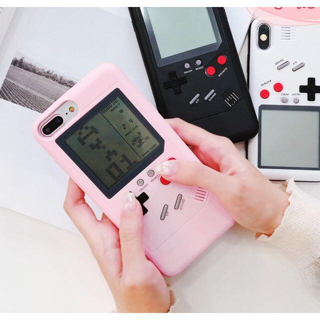【iPhone7Plus】ゲームができるスマホケース　レトロゲーム　ピンク スマホ/家電/カメラのスマホアクセサリー(iPhoneケース)の商品写真