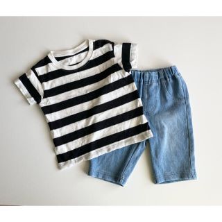 ユニクロ(UNIQLO)のUNIQLO バースデイ 半袖Tシャツ デニムセット 80(Ｔシャツ)