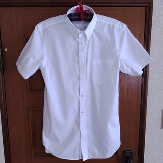ムジルシリョウヒン(MUJI (無印良品))の無印良品 オックスフォード ボタンダウン 半袖シャツ L 白ホワイト 綿100%(シャツ)