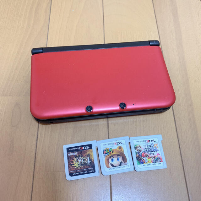 ニンテンドー3DS(ニンテンドー3DS)のニンテンドー3DS LL 3DS本体 レッド Nintendo 任天堂 エンタメ/ホビーのゲームソフト/ゲーム機本体(携帯用ゲーム機本体)の商品写真