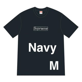 シュプリーム(Supreme)のSupreme KAWS Chalk Logo Tee "Navy"(Tシャツ/カットソー(半袖/袖なし))