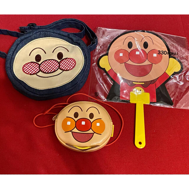 アンパンマン(アンパンマン)のアンパンマン カバン ポーチ 団扇 うちわ セット キッズ/ベビー/マタニティのこども用バッグ(その他)の商品写真