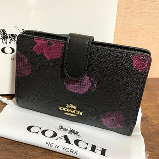 コーチ(COACH)の新品 コーチ F39127 ハーフトーン フローラル 花柄 二つ折り 財布(財布)
