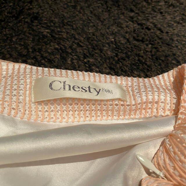 Chesty(チェスティ)のチェスティ　メッシュスカート　ピンク レディースのスカート(ひざ丈スカート)の商品写真