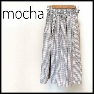 mocha チェックスカート　フレアスカート　モカ(ひざ丈スカート)